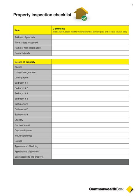 printable inspection report template